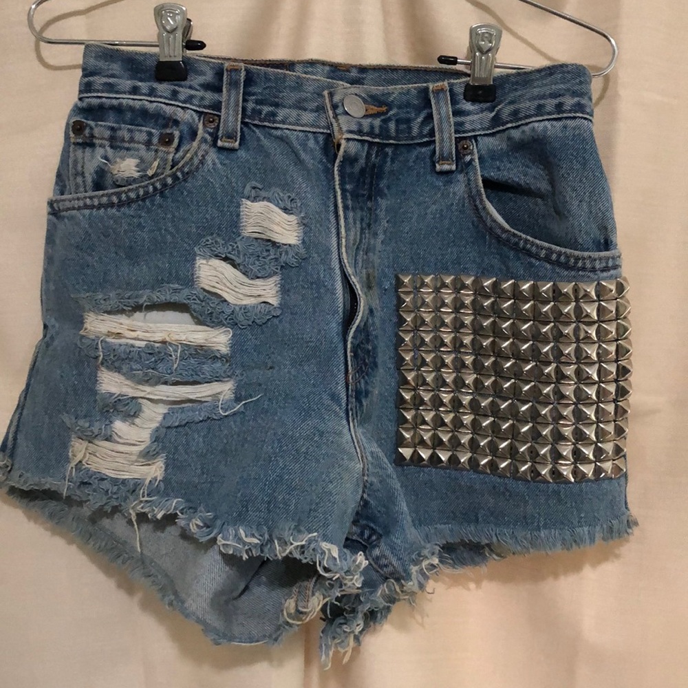 Vintage Levi Studded Jean Shorts